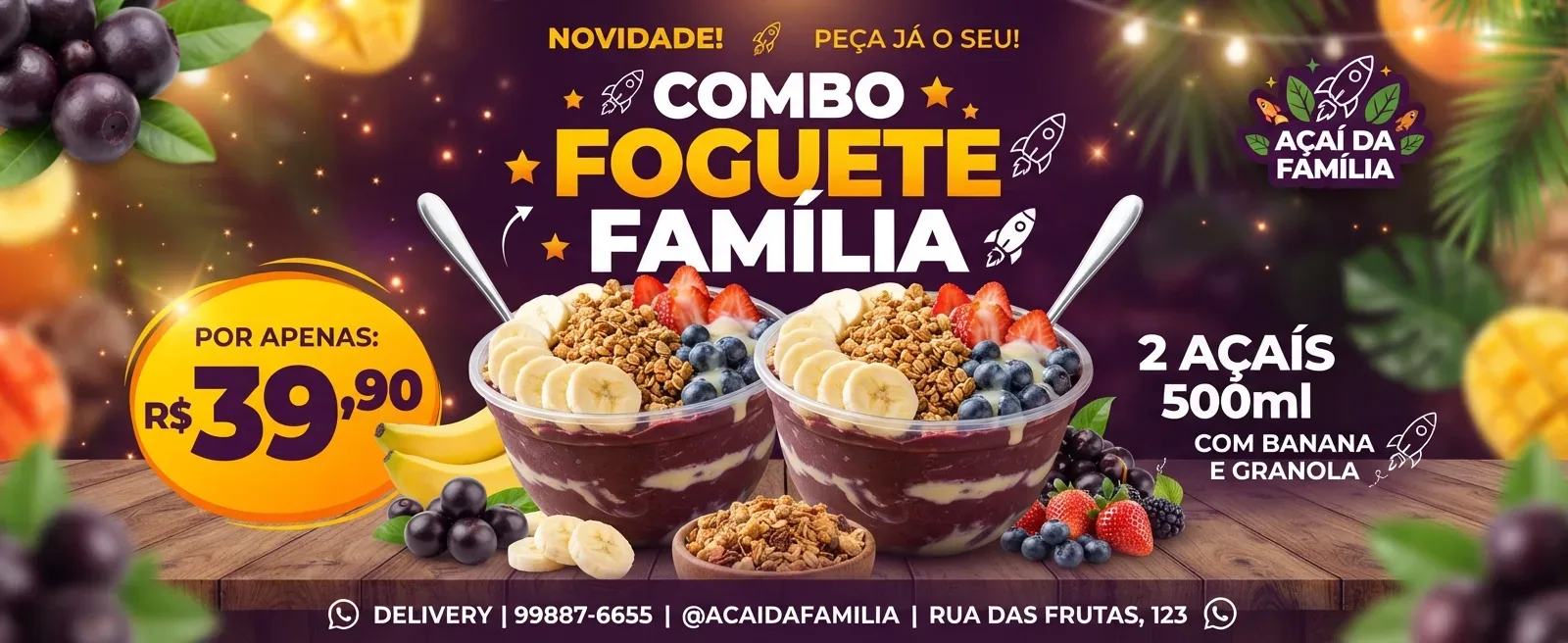2x Açaí 500ml